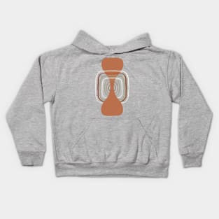 Modern Minimalist Simple Boho Hourglass Line Art Kids Hoodie